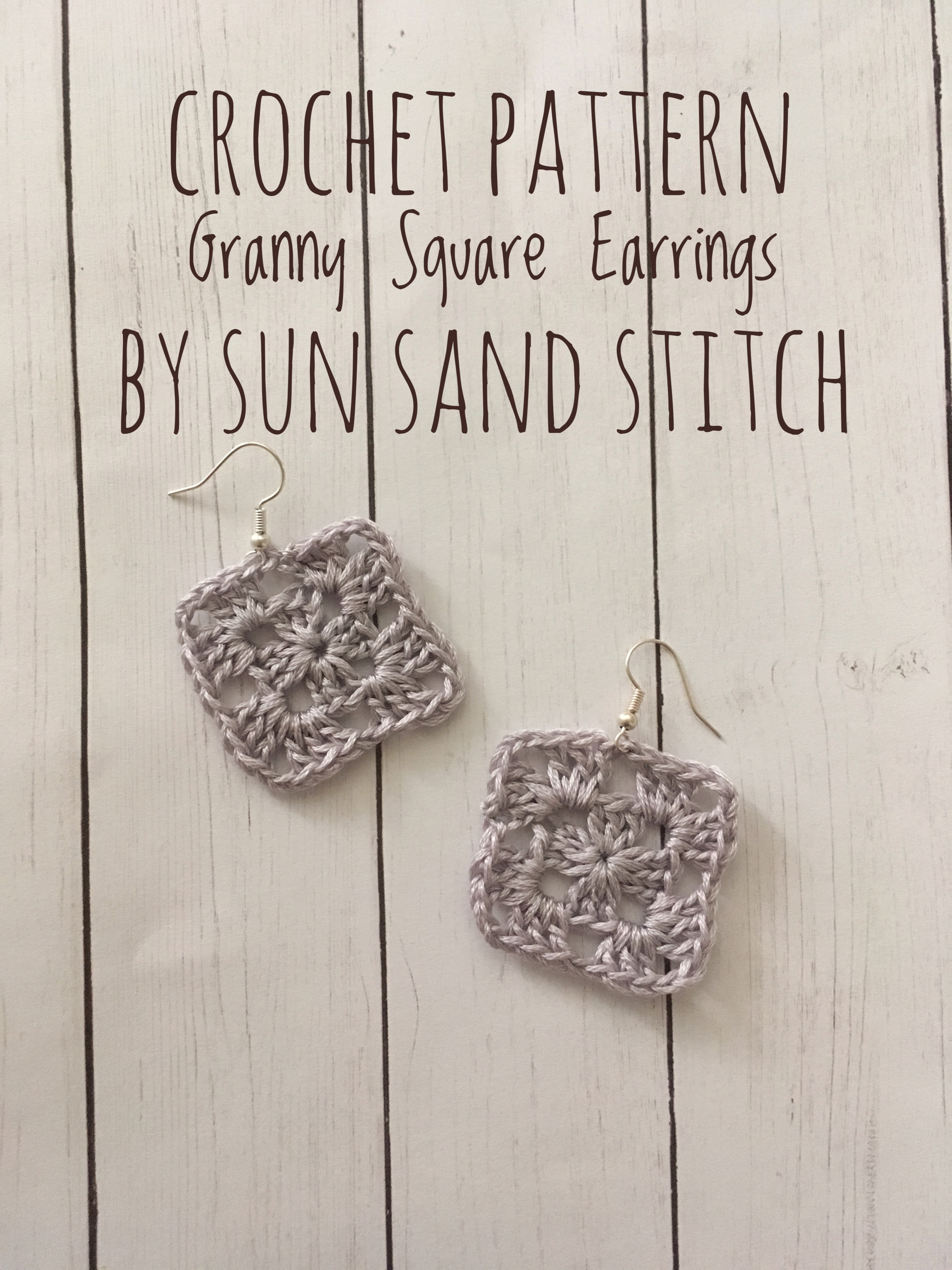 Pattern: Granny Square Earrings