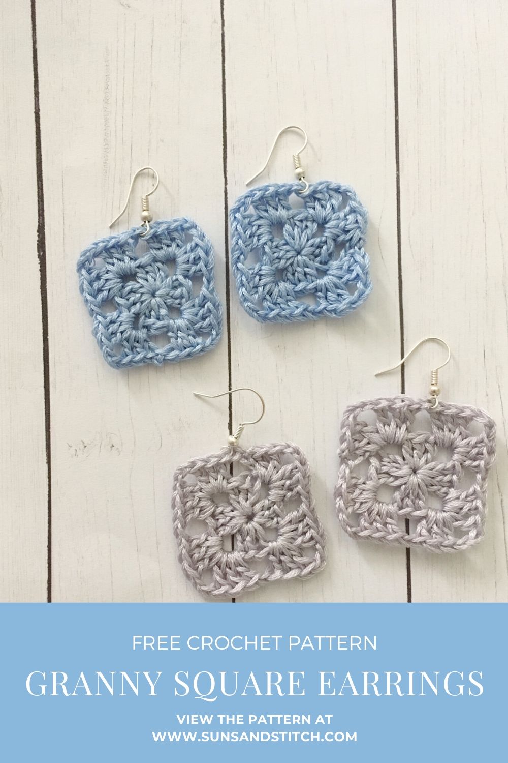 Pin_ Granny Square Earrings